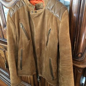 Leather brown MK jacket for men